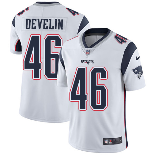 Nike Patriots #46 James Develin White Youth Stitched NFL Vapor Untouchable Limited Jersey